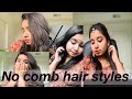 ONE MINUTE hairstyles without comb for office/college/school !!!!!!!!!!!!