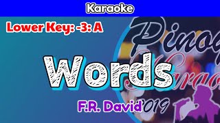 Video thumbnail of "Words by F.R. David (Karaoke : Lower Key : -3 : A)"