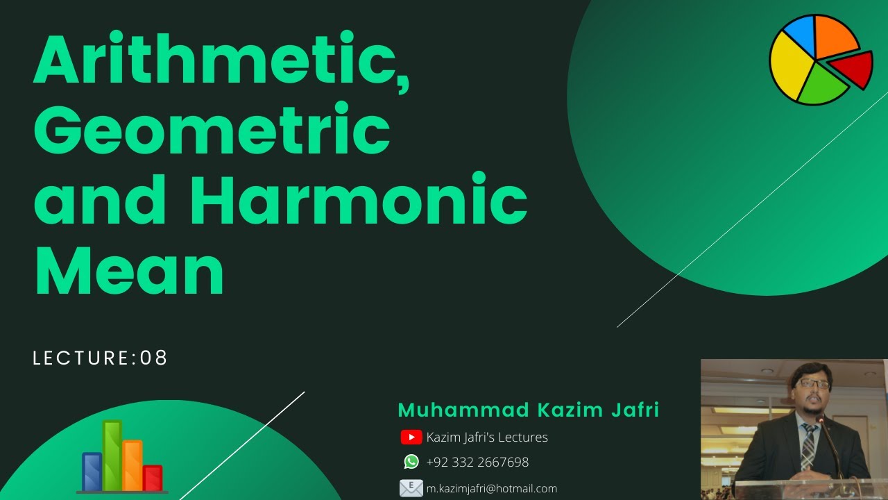 Arithmetic Geometric And Harmonic Mean In Statistics YouTube Arithmetic geometric and harmonic mean in statistics youtube