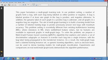 Bag Constrained Structure Pattern Mining for Multi Graph Classification