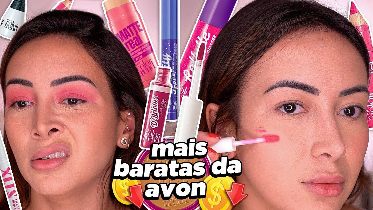 Testando as MAKES MAIS BARATAS da AVON - Color Trend | valem à pena? 🤔