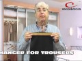 Felt Lined Wooden Trouser Clamp Hanger from CaraselleDirect.com Felt Lined Wooden Trouser Clamp Hanger from CaraselleDirect.com