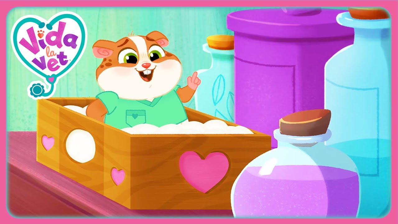 El Baño Del Bebé De Popcorn | Vida, La Vete | Dibujos Animados Para Niños