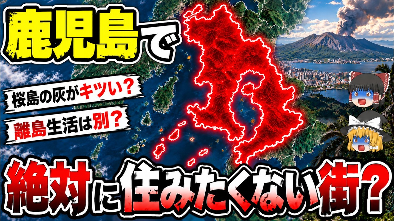 【日本地理】鹿児島は楽園じゃない？「絶対に住みたくない街」12選【ゆっくり解説】