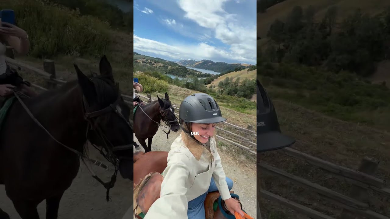 POV you're on a bucket list trip with @sideofstef, on a horse, overlooking redwood trees in Sonoma