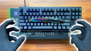 Razer Huntsman V2 TKL (Purple Switches) Unboxing - ASMR