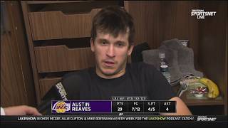 Information Austin Reaves POSTGAME INTERVIEW | Los Angeles Lakers beat Utah Jazz 132-123 to extend 3 streak Guide