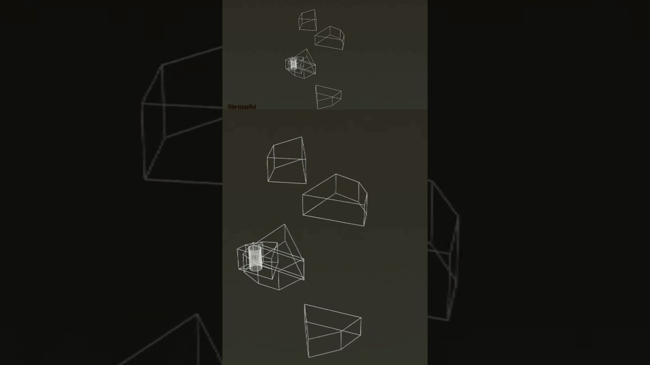 Wireframe pigeon tetris animation 