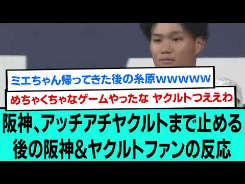 阪神、アッチアチヤクルトまで止めるww後の阪神&ヤクルトファンの反応【阪神タイガース/プロ野球/なんJ反応まとめ・ 2chスレ・5chスレまとめ/村上頌樹/近本光司/岩崎優/2023年8月11日】