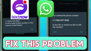 Fix"(+1) Is not invalid for the country united states"Problem |TextNow Free Virtual Number Error
