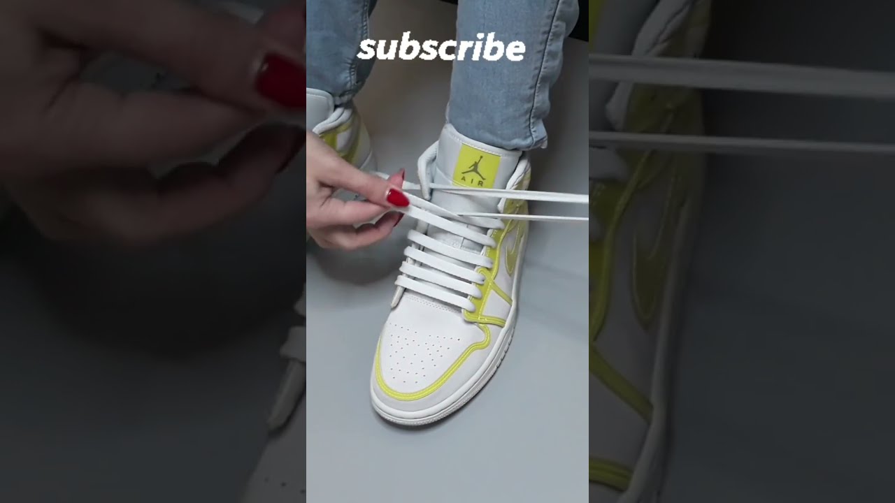 Shoelace Nike Air Jordan 1 Mid Lacing Tutorial