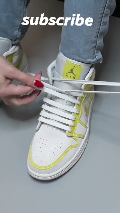 Shoelace Nike Air Jordan 1 mid. Lacing tutorial