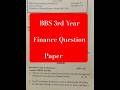 BBS 3rd Year Finance Question Paper