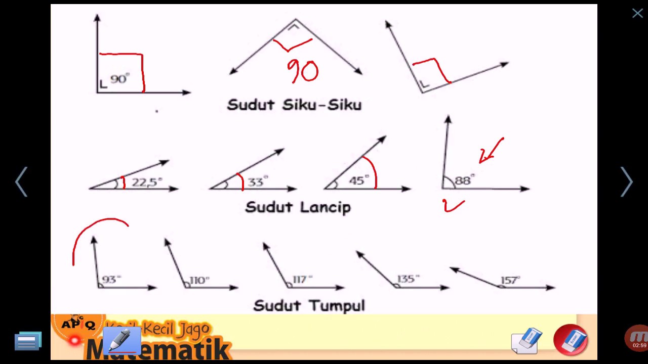 Soal Matematika Jenis Jenis Sudut  Kelas 4 Sd Kunci Dunia