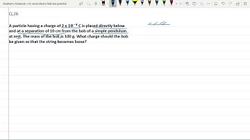 HC Verma solutions electric field and potential: Q.26- A particle having a charge of 2 x 10^(−4)  C