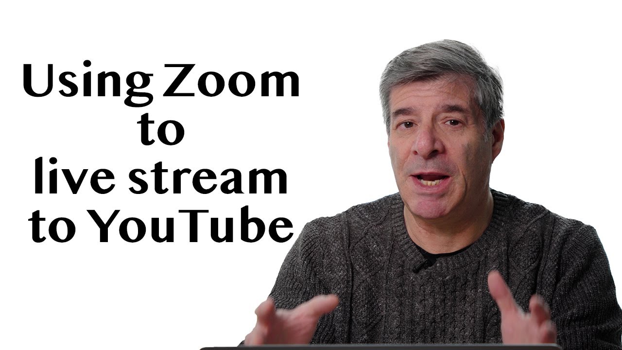 Use Zoom to live stream to YouTube