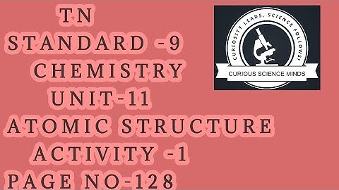 TN STANDARD 9 SCIENCE CHEMISTRY UNIT 11 PAGE NO 128 ACTIVITY 1