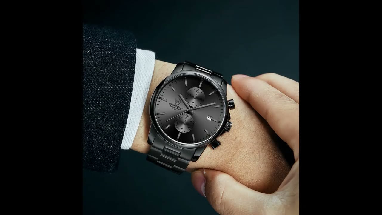 GOLDEN HOUR 😃 Business Men's Stainless Steel Watch