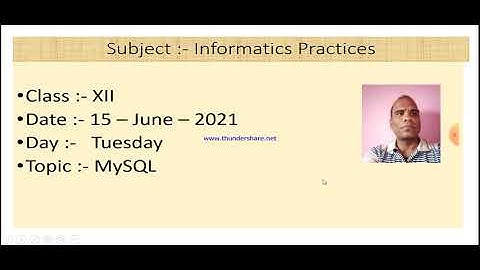 Class XII Informatics Practices 15 06 2021 By Mr.  Praveen Singh