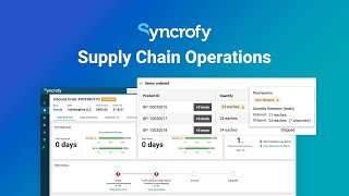 Supply Chain Operations - Syncrofy for Supply Chain