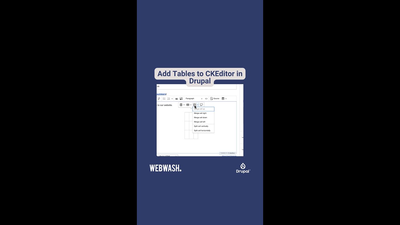 Add Tables to CKEditor in Drupal - YouTube