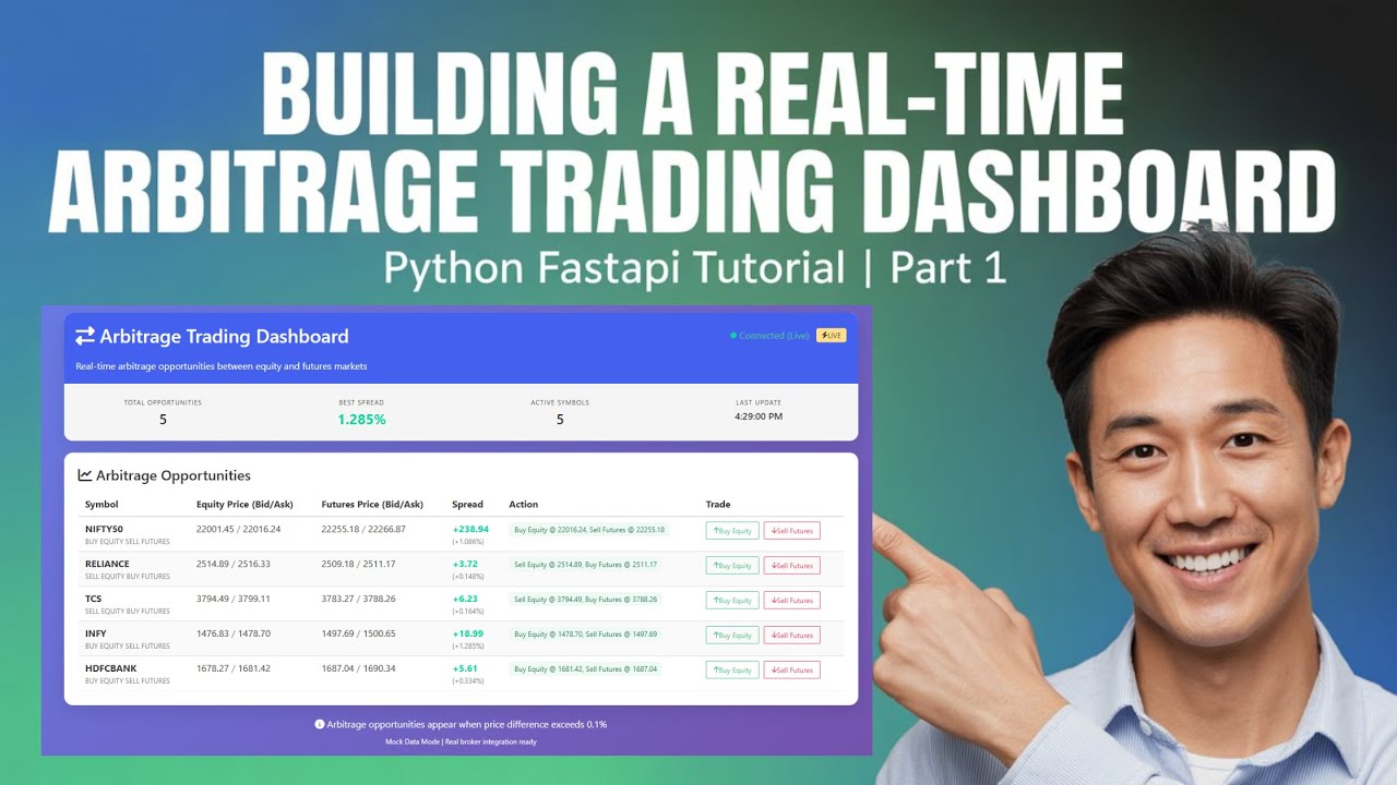 Building a Real-Time Arbitrage Trading Dashboard (Part 1) - Python ...