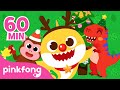 Jungle Bell Rock 🎄 | Christmas Songs for Kids |  Monkey and T-rex | Pinkfong Christmas Playlist