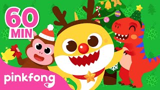 Jungle Bell Rock  | Christmas Songs for Kids |  Monkey and Trex | Pinkfong Christmas Playlist