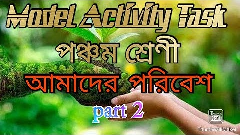 model activity task class 5 environment part 2// model activity task class 5 amader paribesh part 2