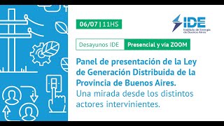 Panel de Presentación de la Ley de Generación Distribuida de la Provincia de Buenos Aires