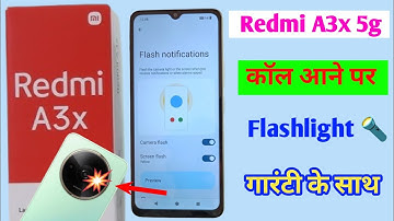 incoming call flash light redmi a3x || call aane par flash light kaise jalaye flash light setting