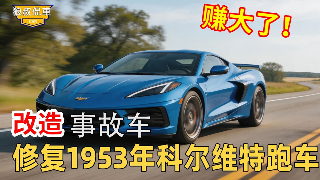 【科爾維特跑車翻修合集】定制1953年科爾維特跑車，客戶要加上8個噴射管，改裝完眼前一亮！