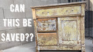 Extreme Antique Furniture Trash to Treasure/ Ugly Duckling Challenge 2022/ Dealing with Lead Paint