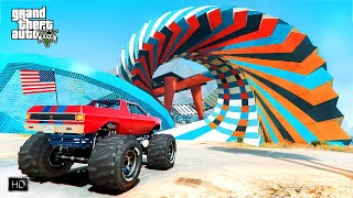 GTA 5 Online ▸ EXTREMELY HARD Spiral Walllride Stunt Race  (New Parkour) Part 42