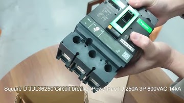 Square D JDL36250 Circuit breaker PowerPacT J 250A 3P 600VAC 14kA