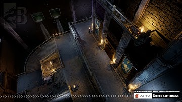 Beneos Battlemaps: Dungeon Water Hall - SCENERY [Pen & Paper Animated Battlemap]