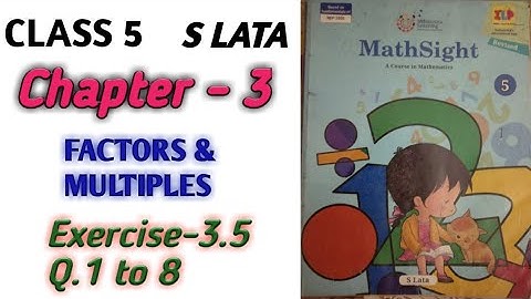 S LATA mathsight class 5th,  ex - 3.5 (Q 1 to 8)