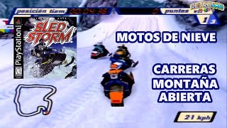 MOTOS DE NIEVE en SLED STORM 1999 | Gameplay PS1 | FINALES AJUSTADOS | Comentado ESPAÑOL screenshot 1