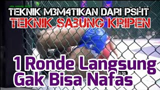 TEKNIK YANG DIPAKAI SUWARDI DIAJANG MMA KEMARIN ADALAH TEKNIK MEM ATIKAN DI PSHT YAITU TEKNIK KRIPEN