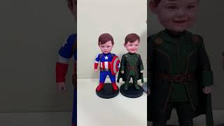 Unstoppable Joy with Handmade Clay Bobbleheads Swaying Together