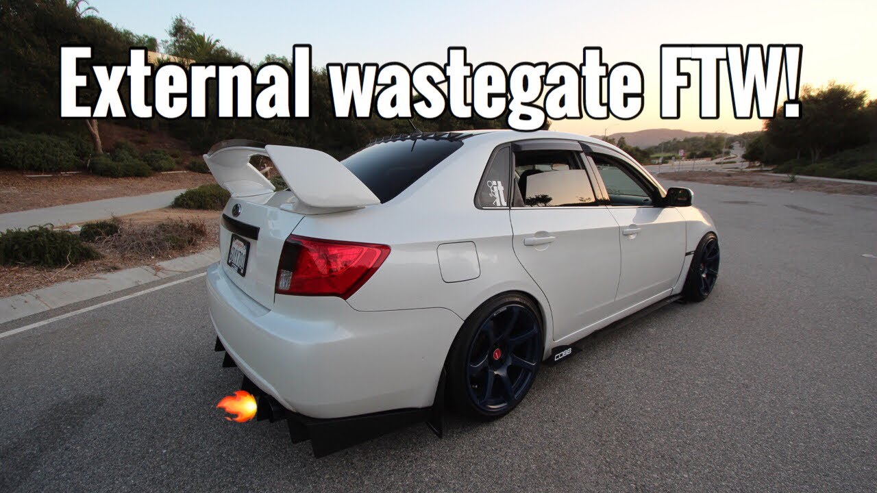 MY REACTION TO EXTERNAL WASTEGATE + SHOOTING FLAMES (Full bolt on WRX