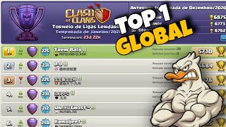 PEGUEI TOP 1 GLOBAL NO CLASH OF CLANS