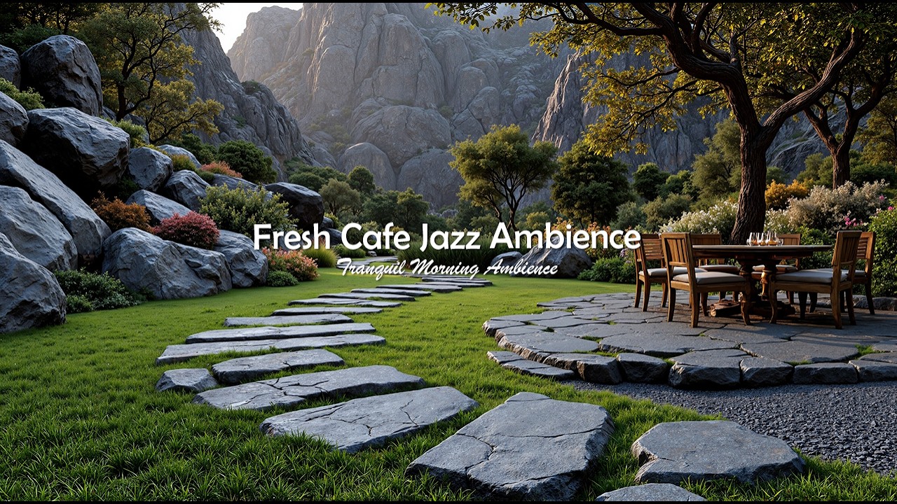 Утренняя Джазовая Атмосфера В Кафе | Нежная Джазовая Музыка В Сочетании Со Звуками Природы Для Сн...