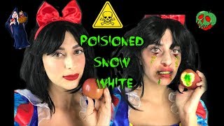 SNOW WHITE POISONED HALLOWEEN MAKEUP TUTORIAL