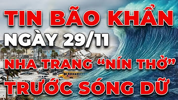 🔴Trực tiếp: Sóng tràn phố Nha Trang, tàu thuyền phải nằm bờ
