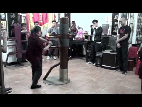 Sifu Sergio presents the wooden dummy form of the Yiu Choi Lineage