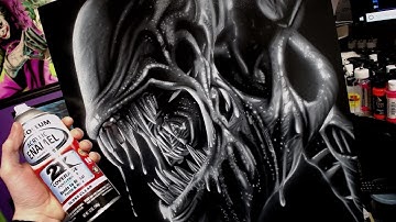 Airbrushing Tutorial #8 THE ALIEN gloss clear and extras
