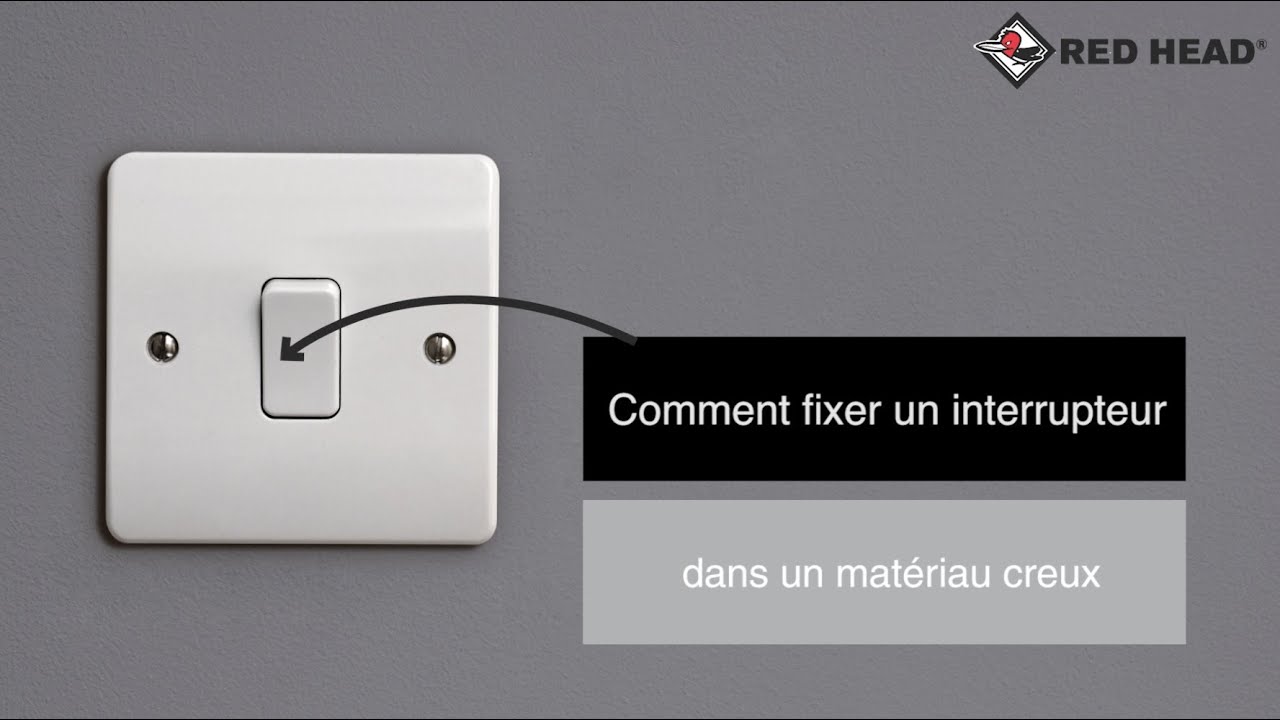 Atelier Red Head n°62 : Fixer un interrupteur dans un mur creux
