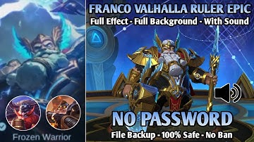 Script Skin Franco Valhalla Ruler Epic | No password | Full Effect | Full Background | With Sound