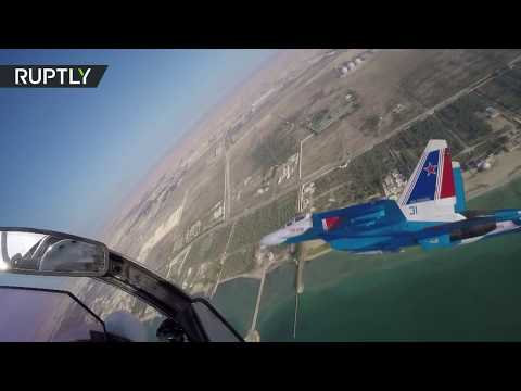Russian Knights perform incredible aerial stunts at BIAS-2018 Airshow